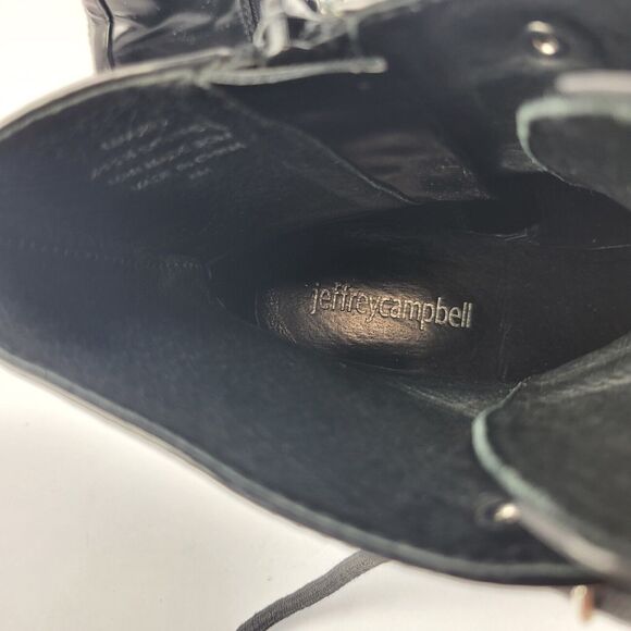 Jeffrey Campbell Marbel Faux Patent Leather Chunky Platform Combat Boot - Picture 11 of 16